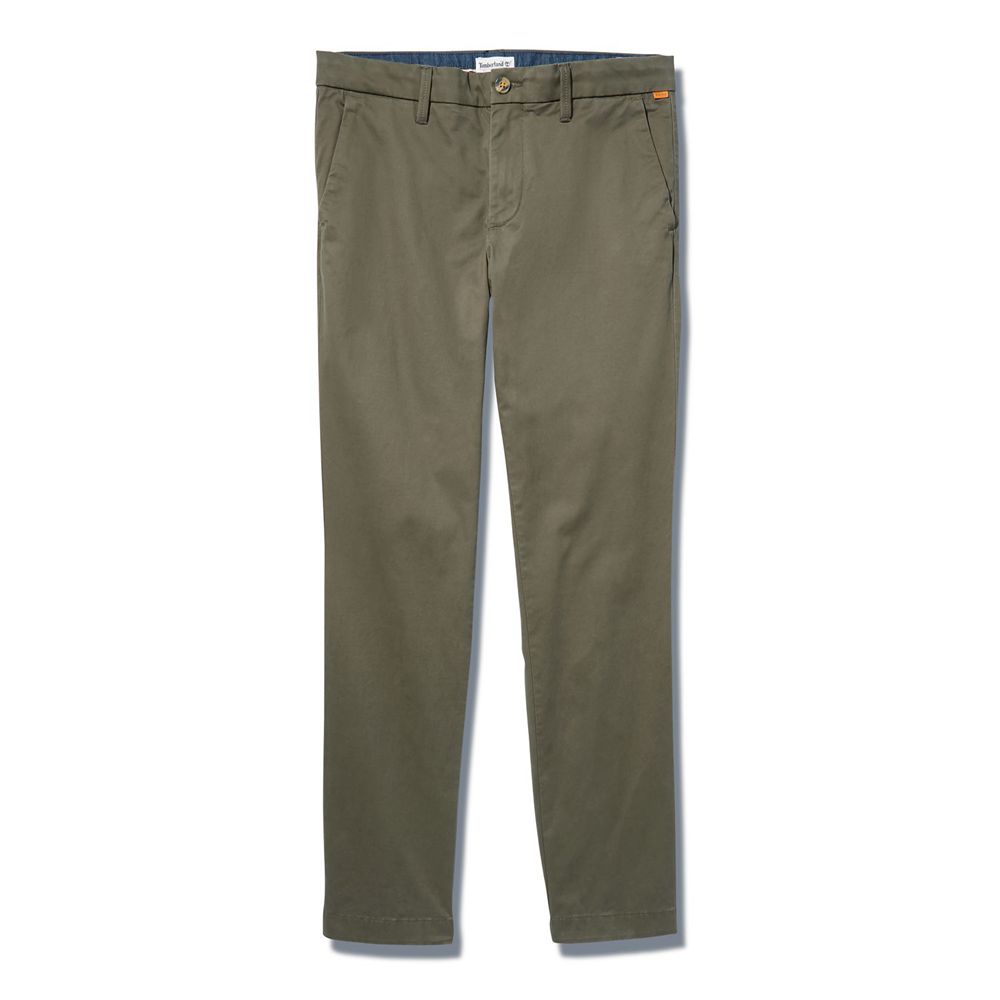 Pantalones Timberland Argentina Hombre - Sargent Lake Slim Stretch Chino - Verde Oliva - JGSMIA-180